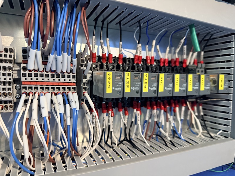 Electrical control cabinet wiring details
