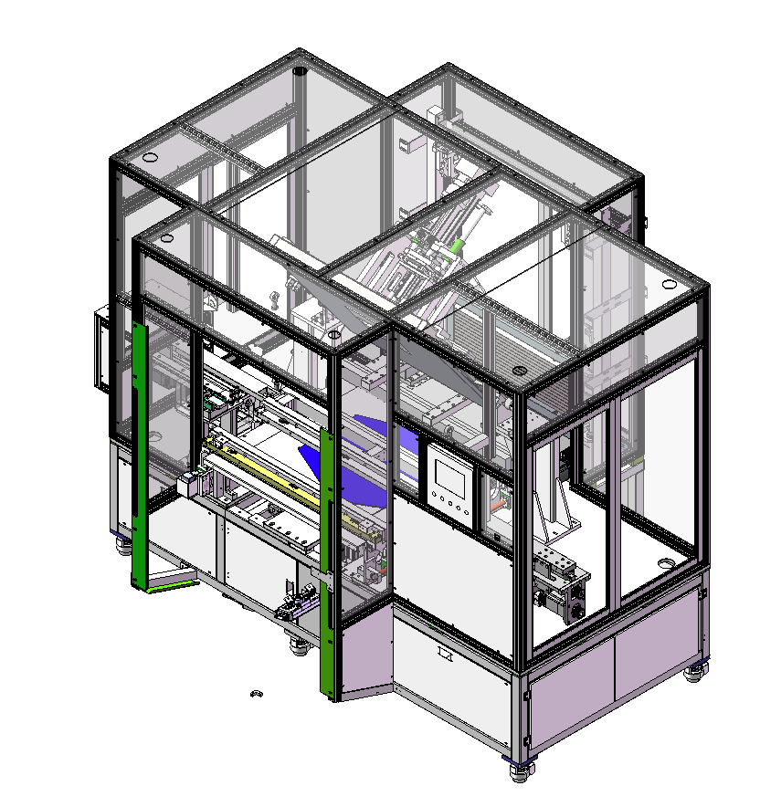 Automated folding machine 3D view