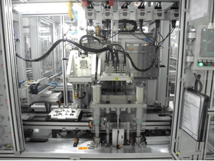 Hot air welding line