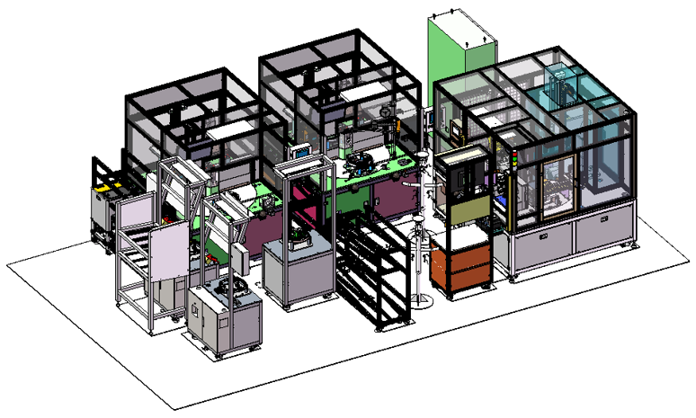 Steering wheel assembly station 3D view